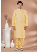 Banarasi Dhupion Yellow Festival Wear Weaving Kurta Pajama